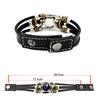 12 Constellation Handmade Leather Bracelet Woven Multi-layer Punk Twelve Zodiac Couple Bracelet