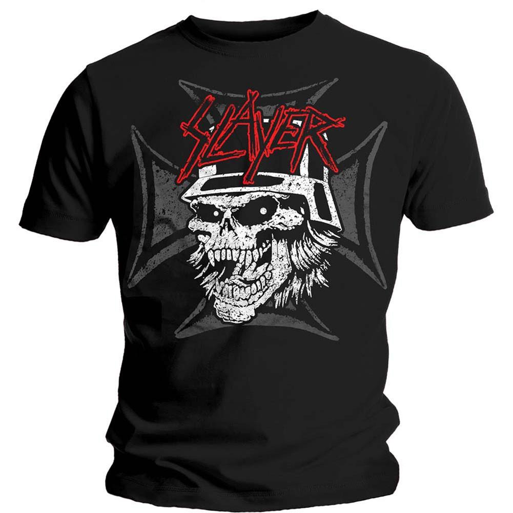 Men s Slayer Graphic Skull T-shirt XX-Large Black XL