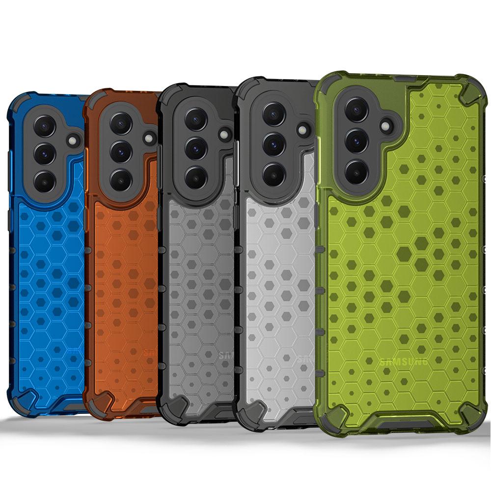 KEYSION Shockproof Armor Case for Samsung A56 5G A36 A26 A16 Silicone+PC Transparent Honeycomb Phone Cover for Galaxy A16 A56 5G