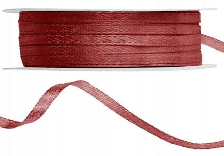 Burgundy Satin Ribbon Decorative Wedding Ribbon 3mm 50m