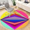 1pc Colorful Diamond Pattern Chair Carpet for Office Non Slip, Machine Washable Rug for Office, Room Holiday Decor for Christmas, Birthday Polyester
