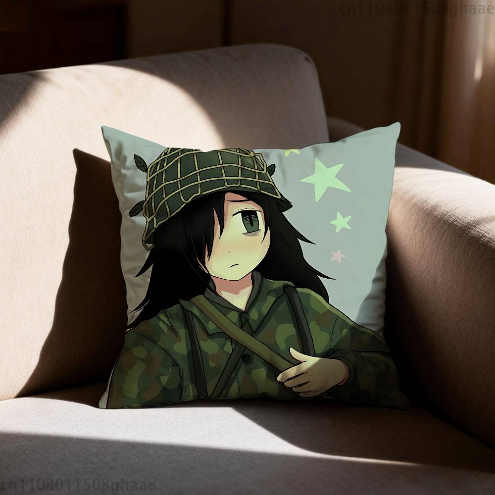 C-Character Tomoko Kuroki Pillowcase Casual Style Decoration, Suitable for Home Decoration (excluding Pillow Core)