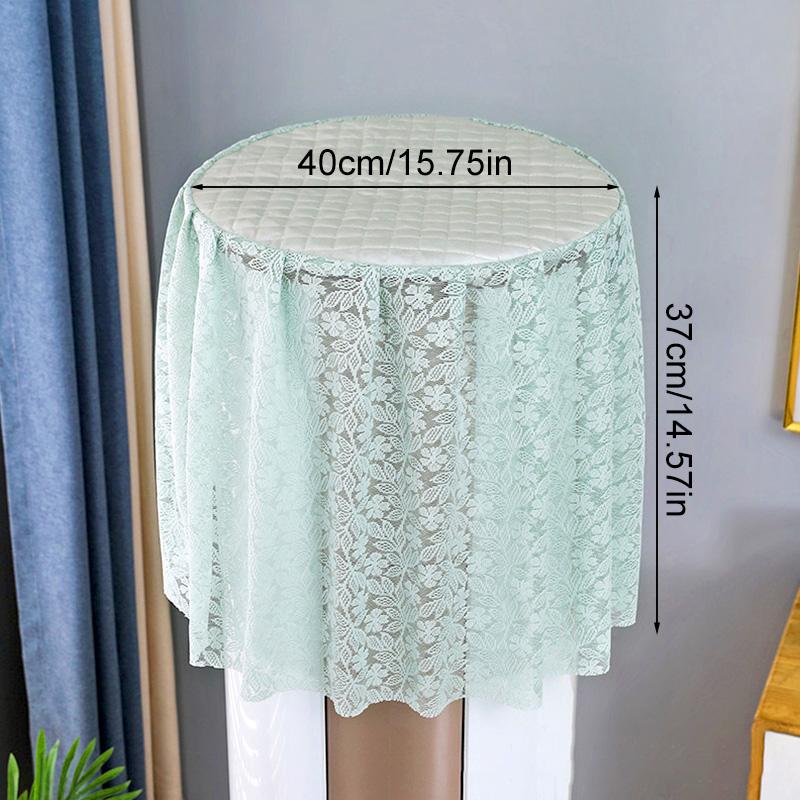 

1pc 40cm Korean Style Cylindrical Round Air Conditioner Cover Lace Cloth Cabinet Machine Dustproof Top Cover Home Decoration