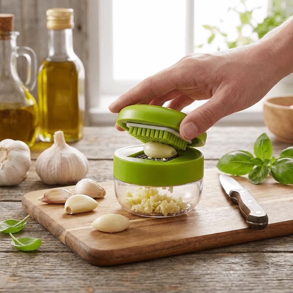 Manual Garlic Crusher Stainless Steel Garlic Chopper Multi-functional Ginger Masher  Restaurant Use