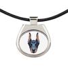 Doberman, Dobermann I -Naszyjnik Ze Zdjęciem I Napisem Geometryczny Marki Art-Dog