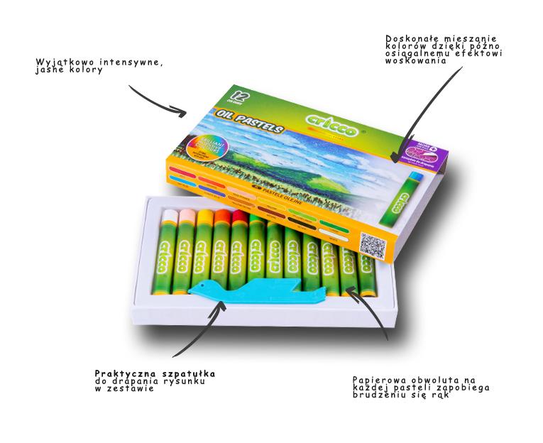 Cricco Oil Pastels 24 Colors Cr418K24
