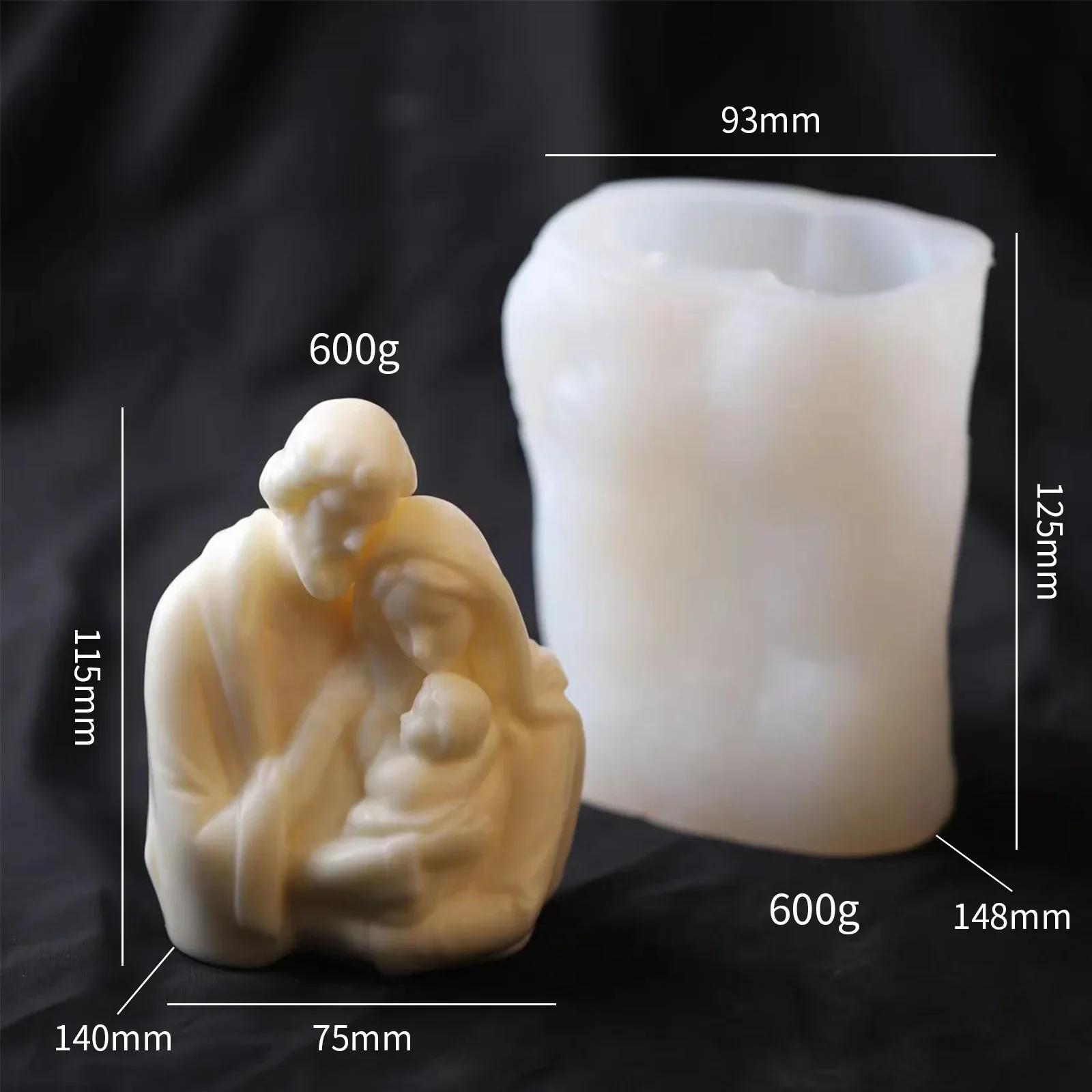 

Jesus Mold The Holy Mother s Family Ornament DIY Aromatherapy Candle Silicone Mold Creative Decorations Baking Accessories