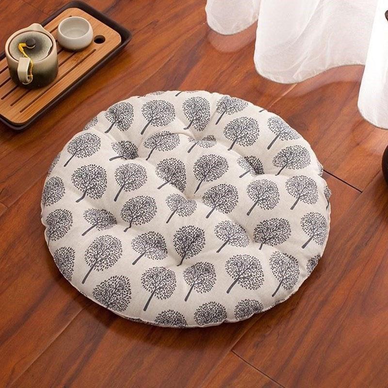 Luxurious Round Cushion Patio Tatami Meditation Mat Seat Pillow With Soft Touch Feeling