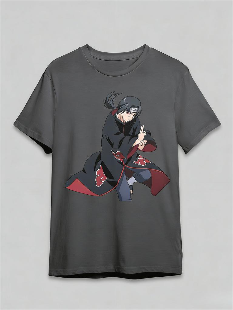 Itachi Uchiha Akatsuki TShirt Men Naruto Shippuden Anime Ninja Jutsu Graphic Short Sleeve Oversized Streetwear Fan Tee