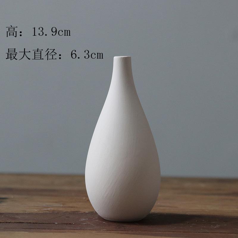 Unglazed Ceramic Vase Nordic Minimalist, Creative DIY Pottery for Home Decor, White Bisque Flower Holder Photo Prop