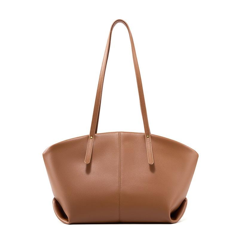 Genuine leather women's bags, new fashion and leisure shoulder large bags, cowhide women's handbags, large-capacity tote bags