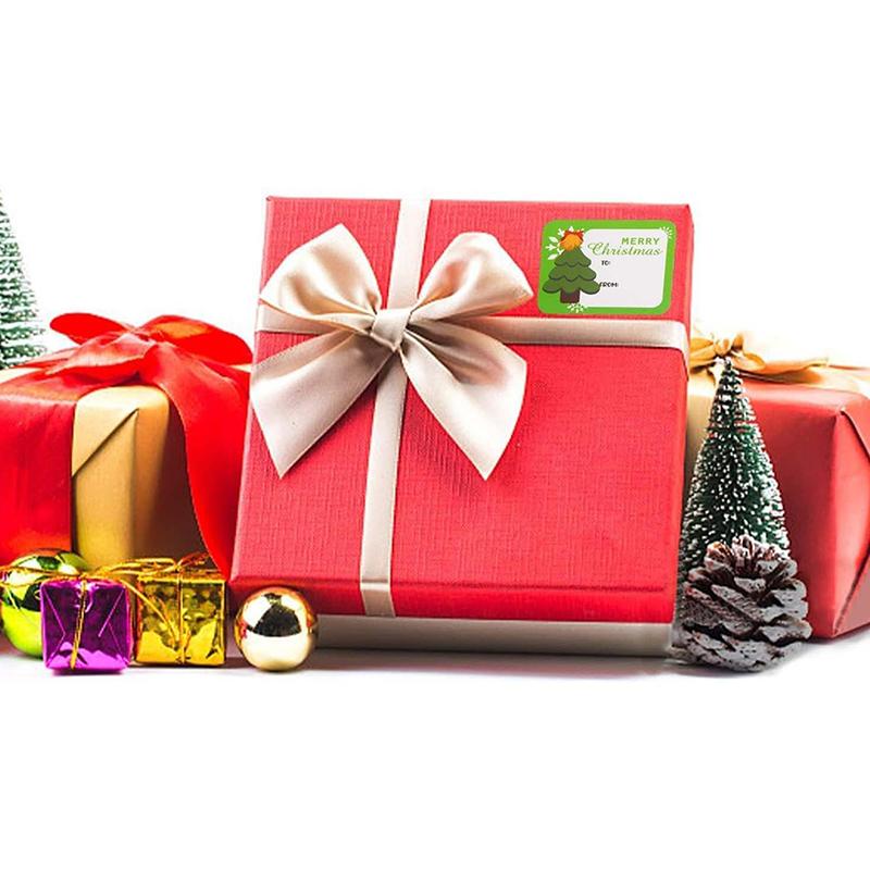 10 Sheets Christmas Tags Multiple Design Gift Sticker Name Tag With Santa Snowman Xmas Tree Reindeer Holiday Decoration Tag