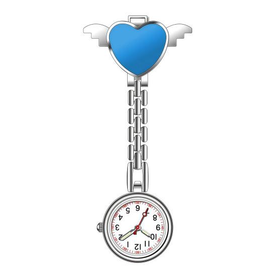 Nurse Quartz Watch Clip-on Doctor Watch Heart And Wings Design Watch for Chest Pocket Nurses Doctors Medical Professionals