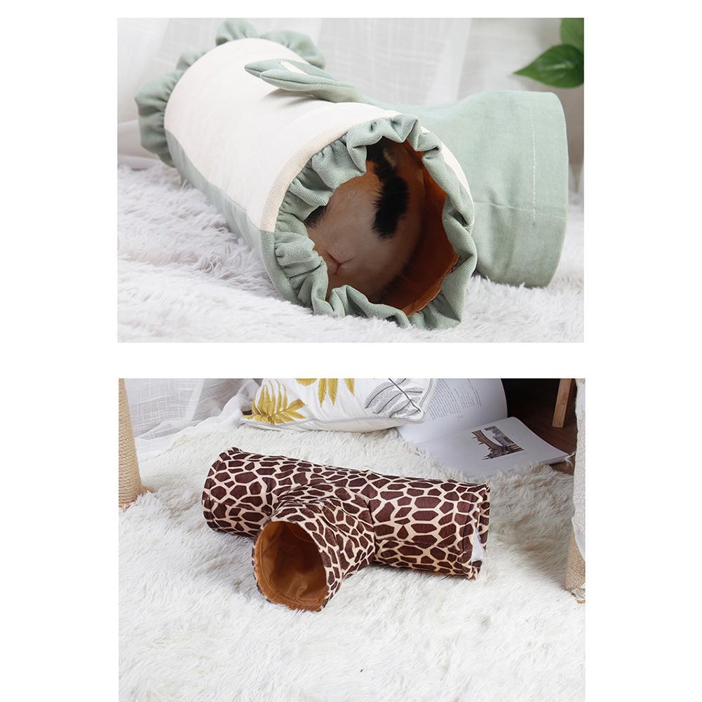 Small Pet  Tee  Tunnel  Nest Soft Comfortable Three-way Rolling T Tunnel Cats Toy Chinchilla Mink Hamsters Channel Pets Supplies