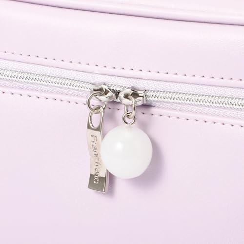 Francfranc Wave Shape Vanity Pouch, Large, Light Purple, Makeup Pouch, Accessory Organizer