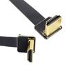 0.2M Dual 90 Degree Down Angled HDMI Type A Male To Male HDTV FPC Flat Cable for FPV HDTV Multicopter Aerial Photography