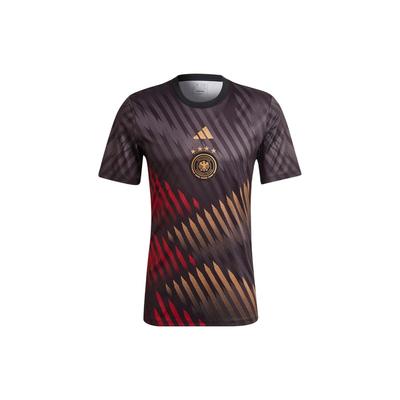 Gestreifter Druck Rundhals Kurzarm Fußballtrikot Herren Tops Schwarz HC1286