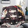 1PC Kurumi Print Flannel Blanket, High Quality All Seasons, Home Decor, Warmth and Comfort, Perfect for Christmas Gifts