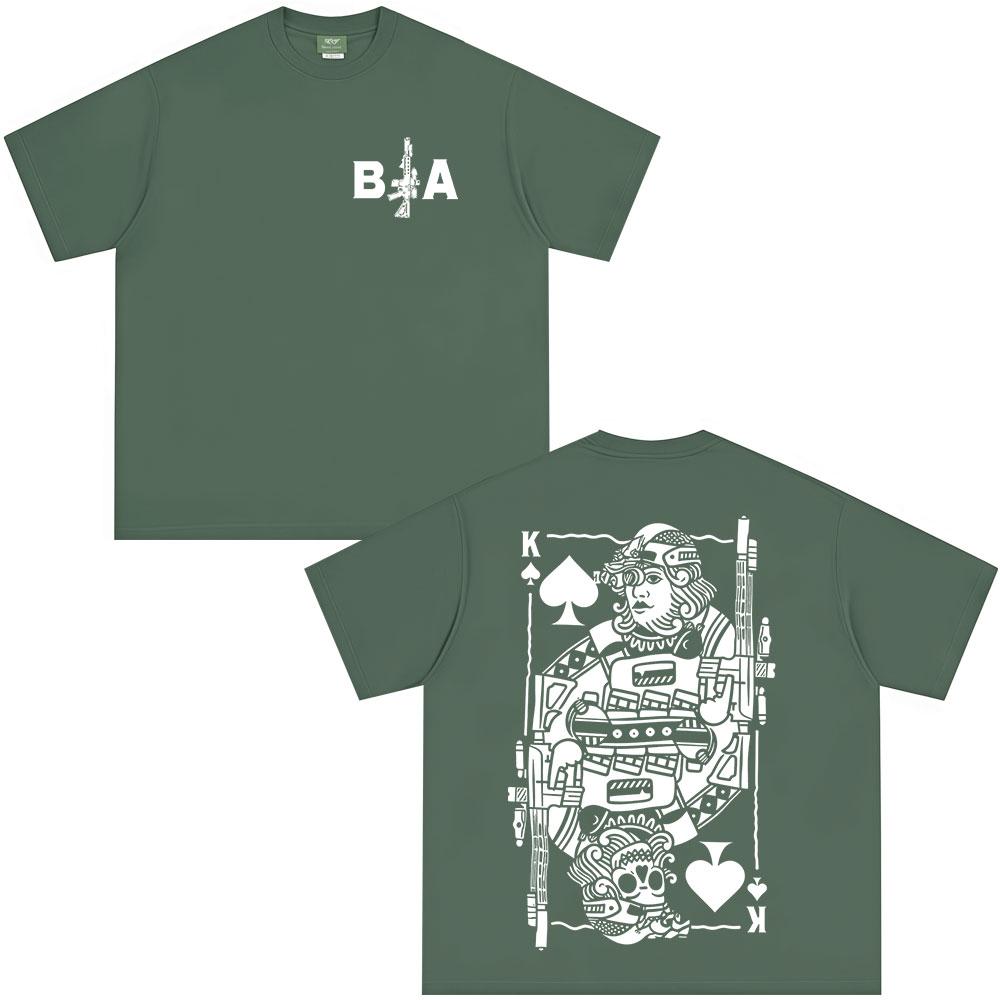 

King Of Spades Brothers in Arms Double Sided Printed Tshirt Unisexs Women Clothing Casual Cotton Oversized Short Sleeves T Shirts 4XL