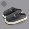 Winter Autumn Cotton Slippers Men's Non-slip Waterproof Casual Down Cotton Slippers Men's Warm Home Thick-soled Wool Slippers Home