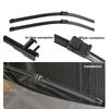 3PCS Car Wiper for Mazda 3 BK 2003-2009 2008 2007 Front Rear Windshield Windscreen Wiper Blade Rubber Accessories 21"+19"+14"