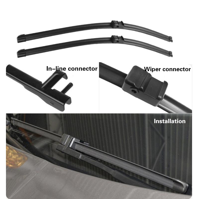 3PCS Car Wiper for Mazda 3 BK 2003-2009 2008 2007 Front Rear Windshield Windscreen Wiper Blade Rubber Accessories 21"+19"+14"
