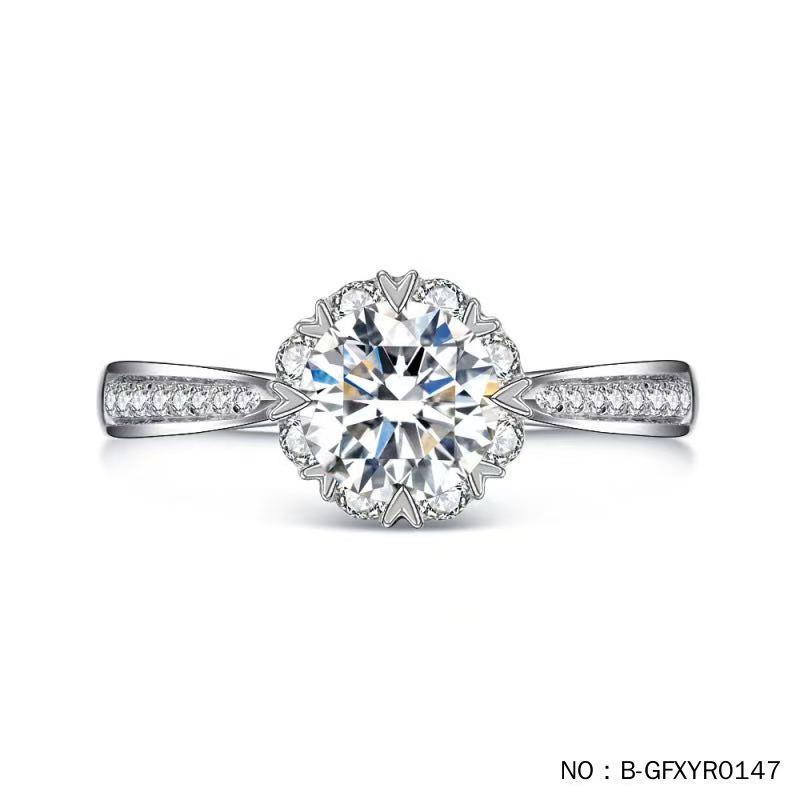 New Arrival 925 Sterling Silver Engagement Wedding Rings High Quality Rhodium Plated Zircon Women's Jewelry