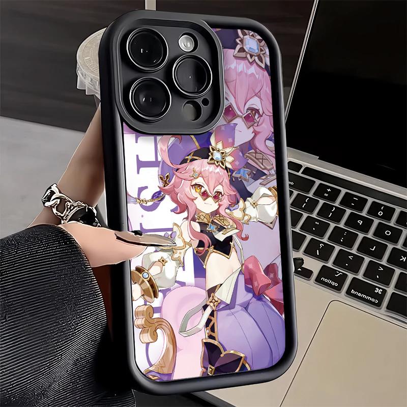Phone Case for iPhone 17 Air 16E 15 16 Pro Max Genshin Impact Anime Cover 14 Plus 13 12 Mini Soft Shell Silicone Fundas