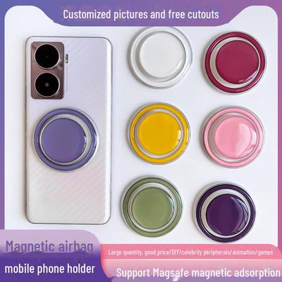 Suporte Magnético de Celular com Airbag Transparente de Cor Sólida