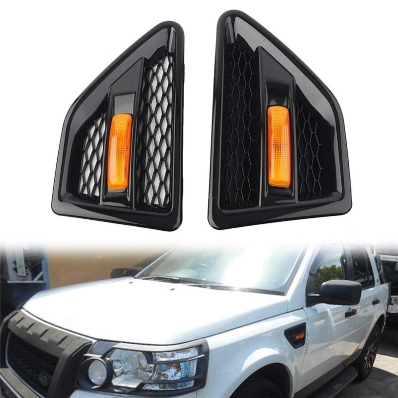 Auto Grille Voor Grille Gaas Zijventilatie Voor Land Rover Freelander 2 2006-2016 Spatbord Zijmarkeringslichten
