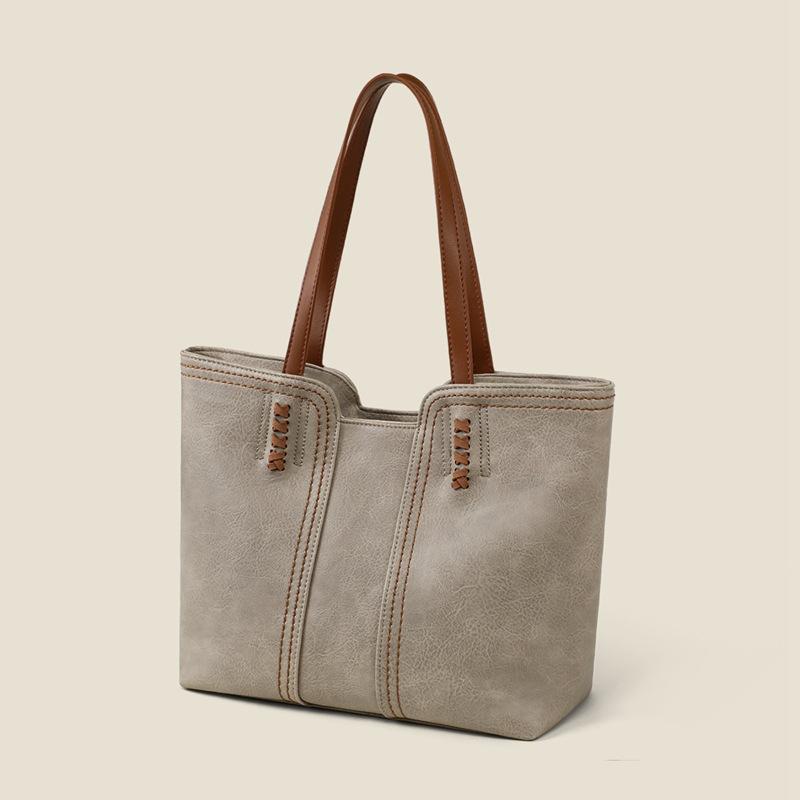 Geantă de mână din piele naturală pentru femei, geantă de mână cu un singur umăr, geantă de navetă, geantă de mână la modă, geantă de mână retro pentru femei