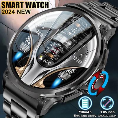 Neu Für Huawei Samsung Männer Frauen GPS Track Smart Uhr 1,85 Zoll Ultra HD AMOLED Bildschirm 710 mAh Batterie Bluetooth Anruf Smartwatch