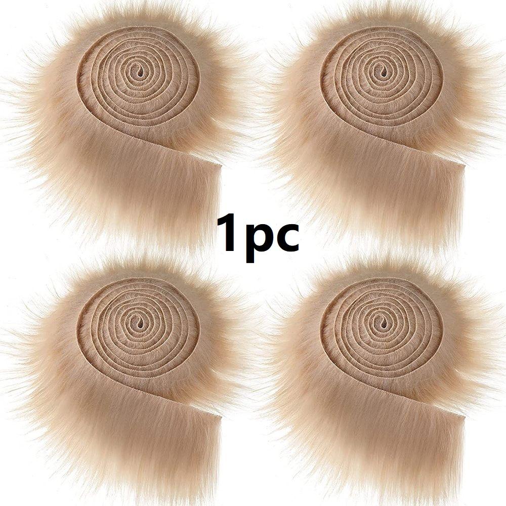 1Pc 1.5M Faux Fur Ribbon Tapes Diy Apparel Sewing Fluffy Trim Trimming Fabric Home Decoration Sewing Costume Plush Stripe Gift