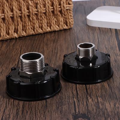 Adattatore per Serbatoio Acqua IBC S60X6 Filettatura Grossa a Filettatura Maschio/Femmina da 1/2" 3/4" 1" Rubinetto di Scarico in Acciaio Inossidabile Valvola per Giardino Casa Raccordo