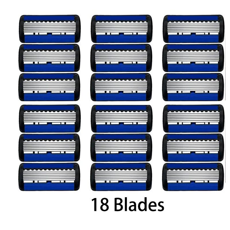 6-Layers Safety Razor Set High Quality Men Razor Sharp Stainless Steel Shaving Changeable Shaver Head Blade