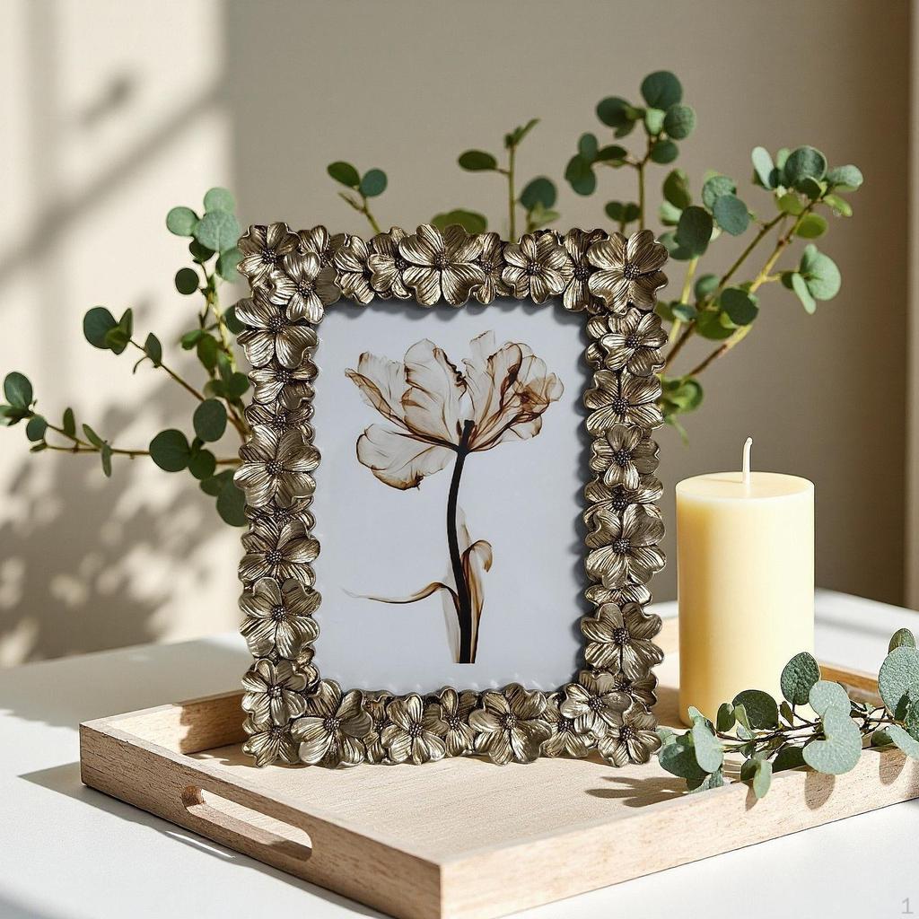 Photo Frame Home Decoration Elegant Portable Art Tabletop Picture Display for Wedding
