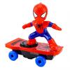 Spider-Man Dancing Robot Toy with Flashing Lights & Music - Interactive Stunt Scooter & Sensory Electric Car Toy for Kids Christmas Gift