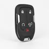 5 Button Key Fob Shell Replacement with Emergency Key Blade for Chevy Silverado GMC Sierra 1500 2500HD 3500HD HYQ1EA HYQ1ES