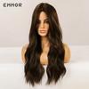 Long Wavy Dark Brown Wig Cosplay Party Daily Hair Wigs for Women