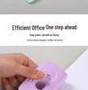 Effort-Saving Double-Hole Loose-Leaf Binder Punch with Ruler - Macaron Colors, Metal Office Tool
