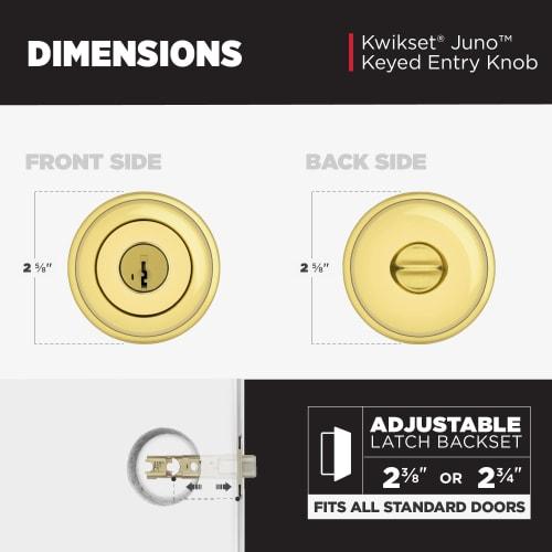 Kwikset Juno Entry Door Knob Signature SmartKey 1 97402-542 1