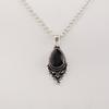 Black Onyx Gemstone 925 Sterling Silver Handcrafted Pendant 1.5" For Anniversary Gift PP-70-20