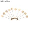 10Pcs Gold Silver Plated Simulated Pearl Alloy Copper Long Brooch Pin Lapel Dress DIY Craft Jewelry Making Brooches Accessories