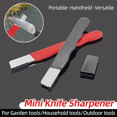 Knife Sharpener Mini Portable Handheld Metal Knife Sharpening Stone Gardening Household Kitchen Outdoor Tools Sharpener Tool