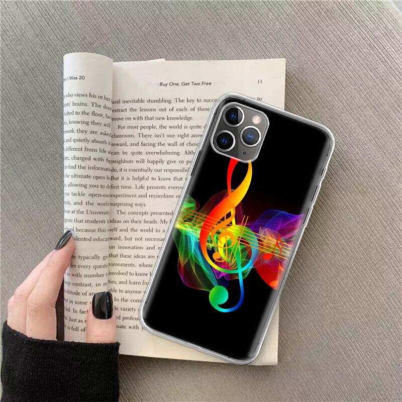 Emotional musical symbols Phone For Apple Iphone 12 13 Mini 15 Pro Max 11 Pro 14 Plus 16 Pro Max 16E Case Shell Cover Clear TPU