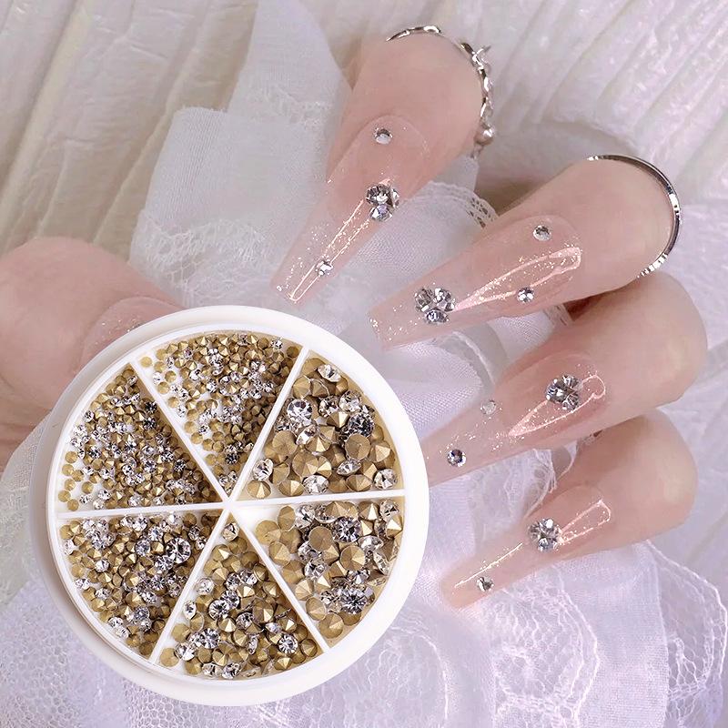 Nail Art Diamond Nail Art Tip Bottom Diamond Color Diamond Size Mixed Glass Round Diamond Nail Diy Nail Art Jewelry