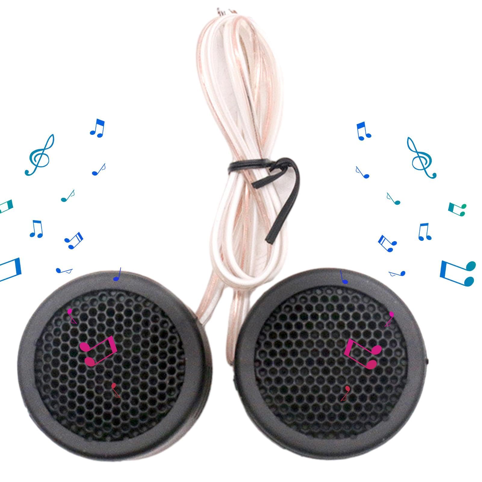 

Car Tweeters | Mini Tweeter Speaker 500W High Efficiency,Car Parts Speaker Horn 2pcs Black Please refer to the description