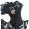 GemChic Damen-Ohrringe im Vintage-Stil, rund, mit Blumen, Öltropfen, süße Ohrringe, ethnische Mode, Haken-Ohrringe, Schmuckgeschenk für Geburtstag und Weihnachten