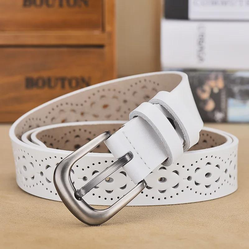 Korean Style Women's Hollow Pin Buckle Leather Belt
