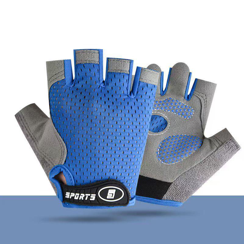 Kids' Non-Slip Half-Finger Sports Gloves for Cycling, Skating, and Fitness with Palm Protection